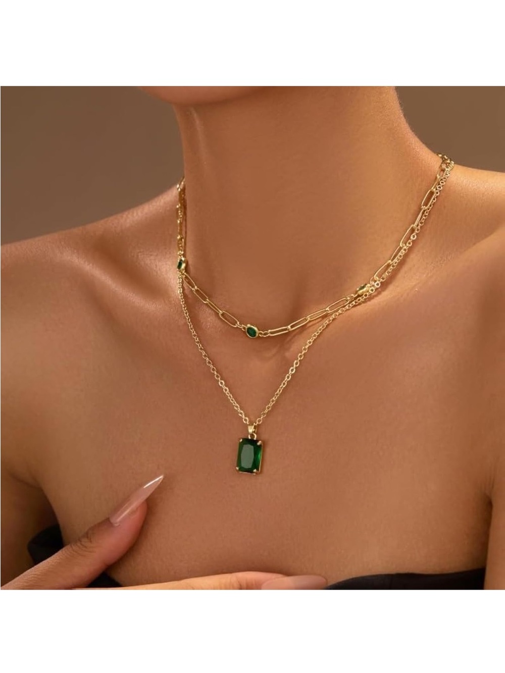 Women's Gold Layered Pendant Necklaces, 14K